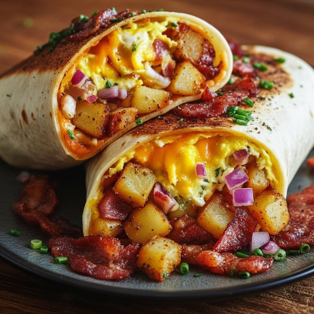 Crispy Bacon Egg and Cheese Burrito with Potatoes whisk d98eb054e9578fabb3b488712f607a97dr
